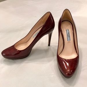 Prada Plum Heels - Like new!